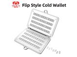 Flip style cryptocurrency wallet